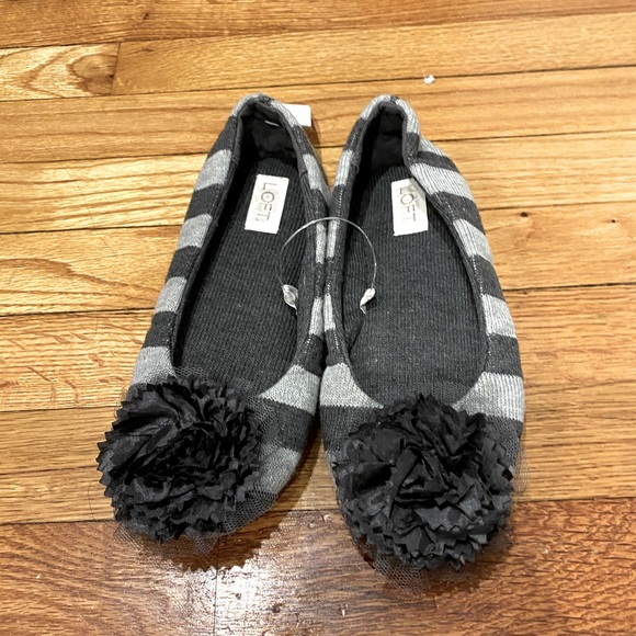 LOFT Shoes - NWT Loft Striped Slippers